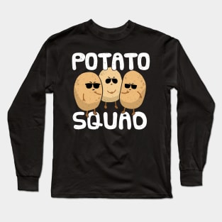 Potato Squad Shirt - Funny Potato Sunglasses Long Sleeve T-Shirt